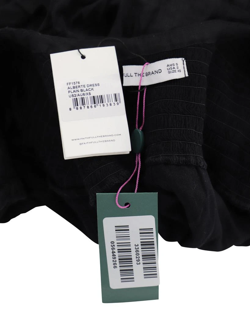 Faithfull the Brand Faithfull The Brand Alberte Midi Dress in Black Rayon 3