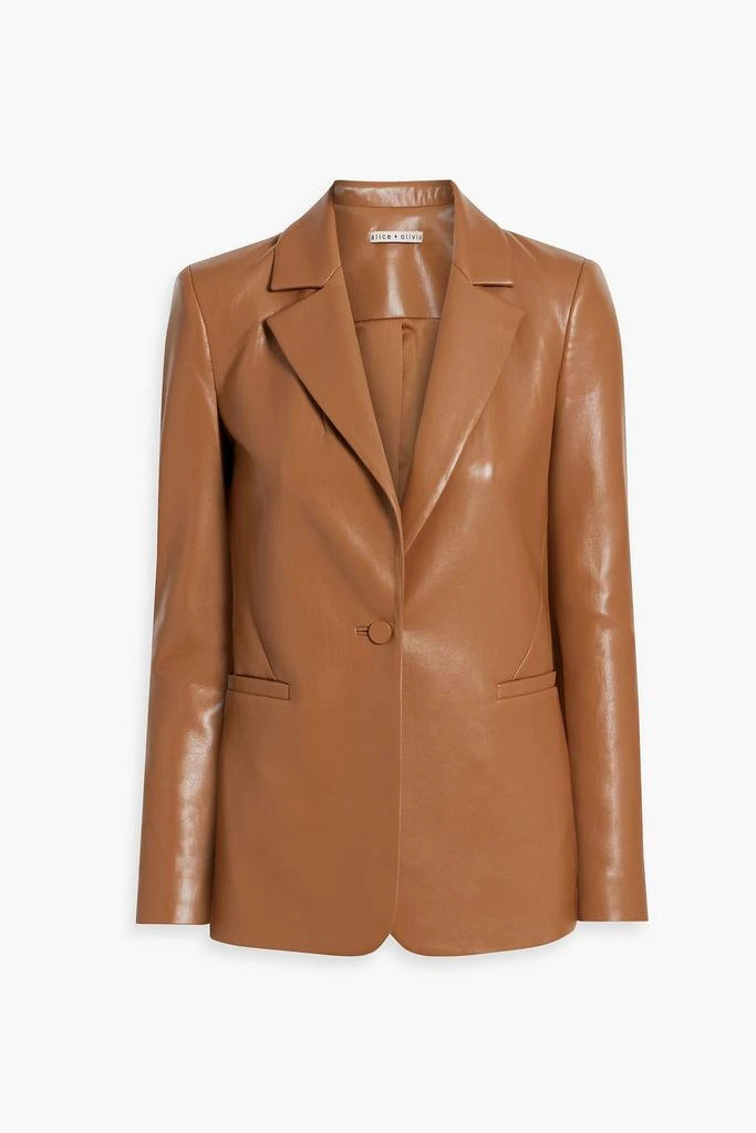Alice + Olivia Macey faux leather blazer 1