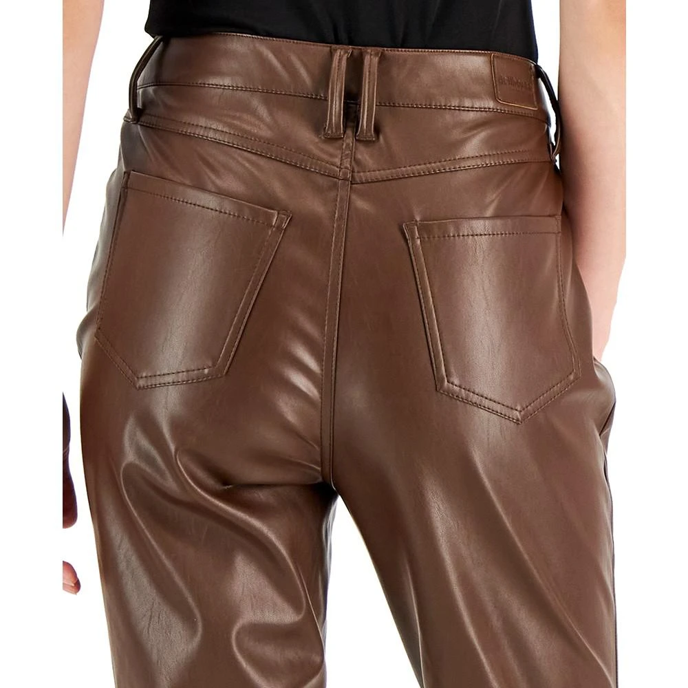 Dollhouse Juniors' Glossy High Rise Faux-Leather Flare Jeans 5