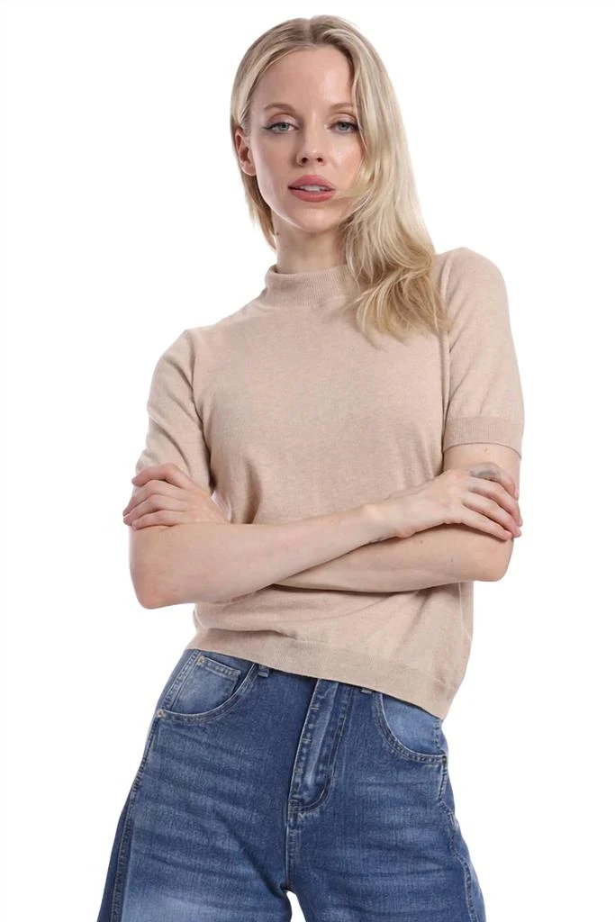 Minnie Rose Minnie Rose - CASHMERE MOCK SWEATER 1