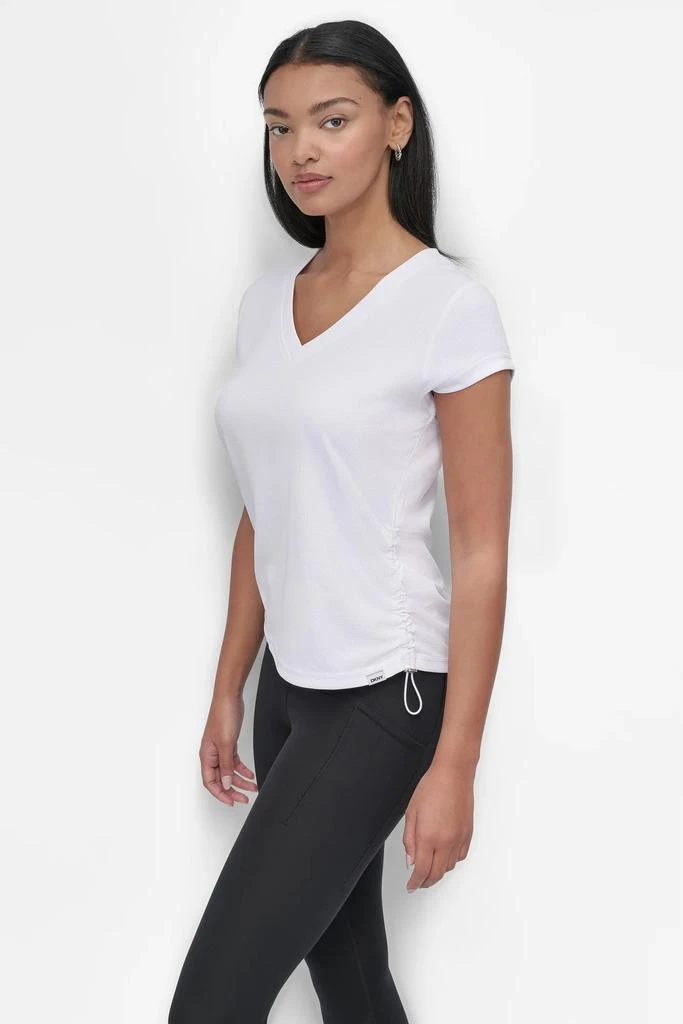 DKNY RUCHED TECH-MESH PERFORMANCE TEE 3