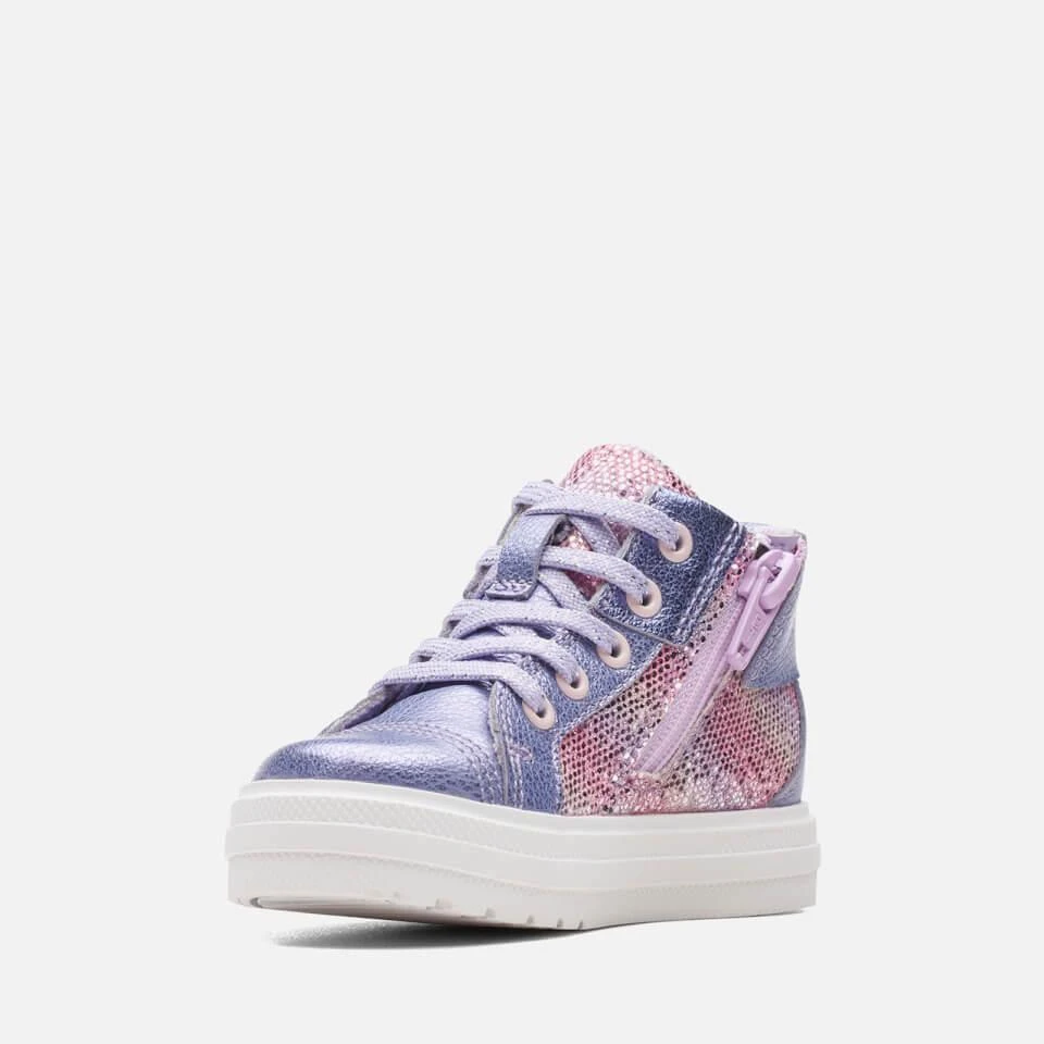 Clarks CLARKS TODDLER NOVA CITY LEATHER HIGH-TOP TRAINERS 6