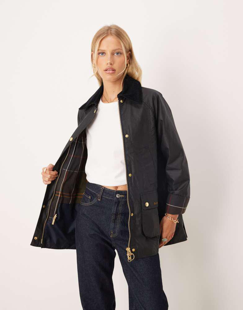 Barbour Barbour Modern Beadnell wax jacket in navy/classic