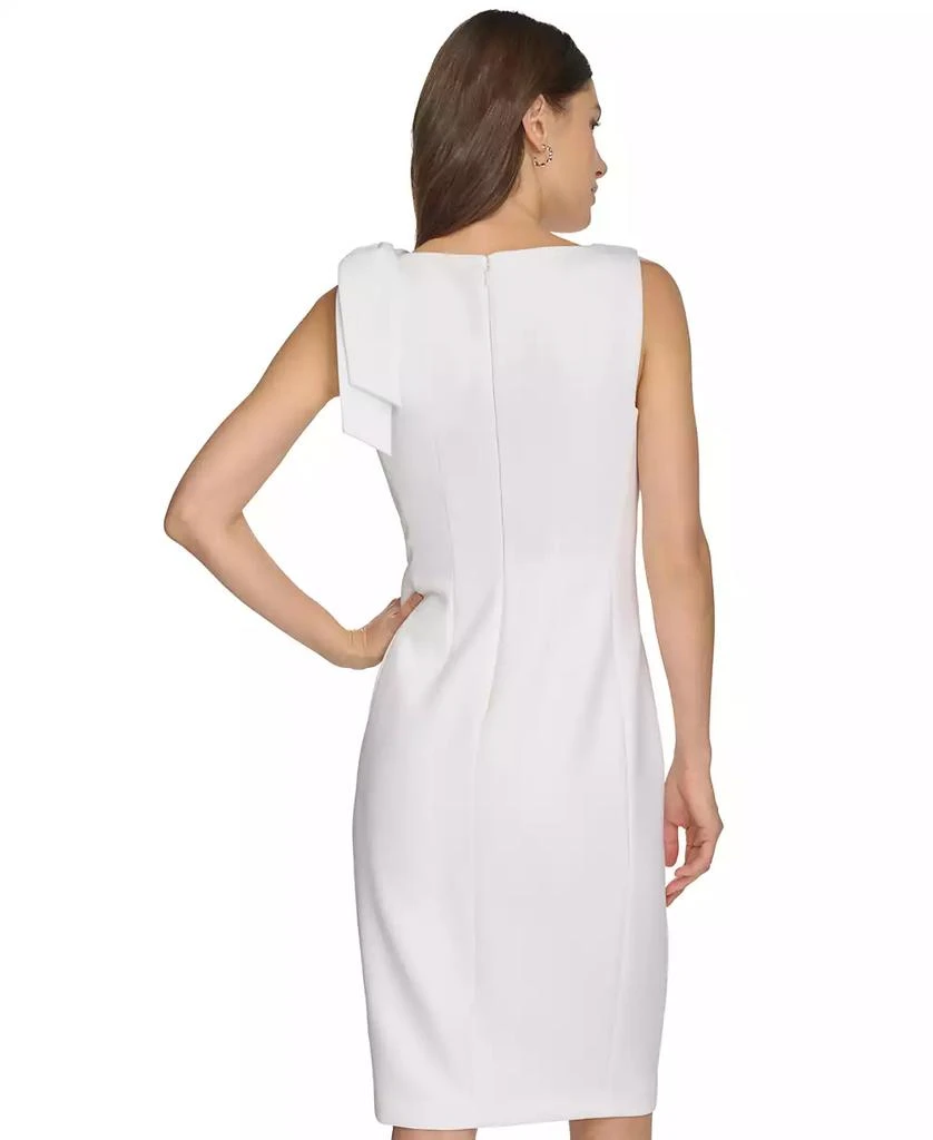 Calvin Klein Women's Bow-Trim Shoulder Sheath Dress 4