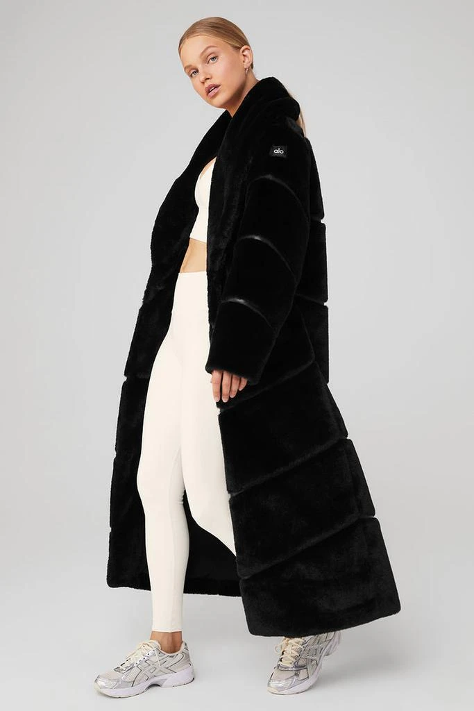 Alo Faux Fur Cascade Jacket - Black 4