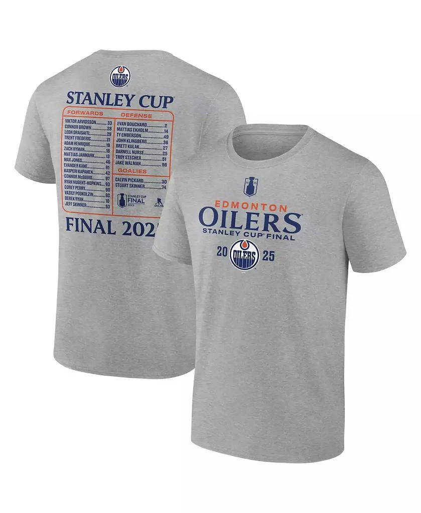 Fanatics Men's Steel Edmonton Oilers 2025 NHL Stanley Cup Playoffs Roster T-Shirt 1