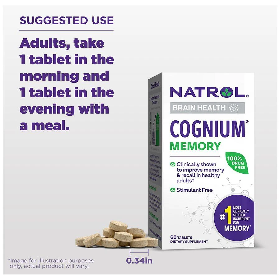 Natrol Cognium Memory 100 mg Tablets 6