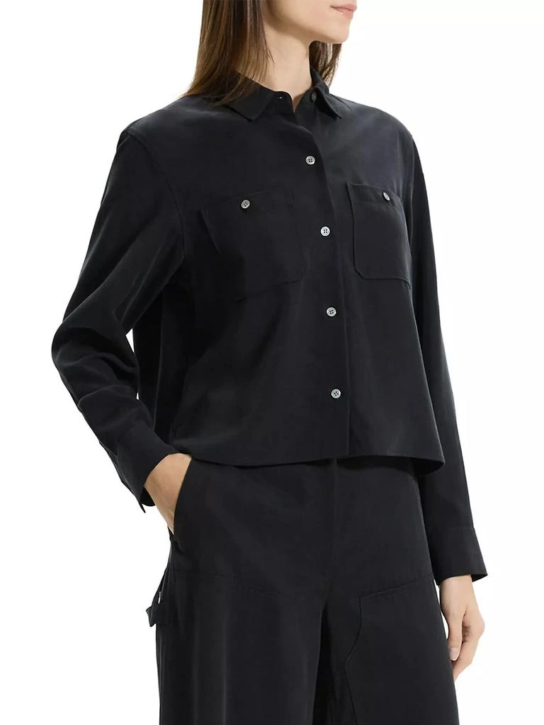 Theory Boxy Button-Front Shirt 4