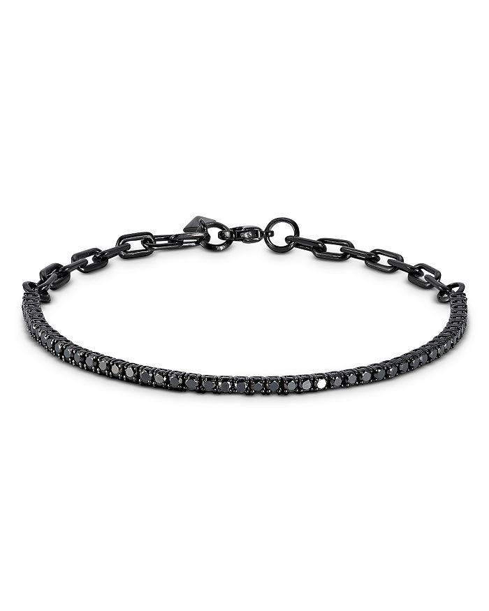 Walters Faith 18K Black Gold Black Diamond Tennis Bracelet