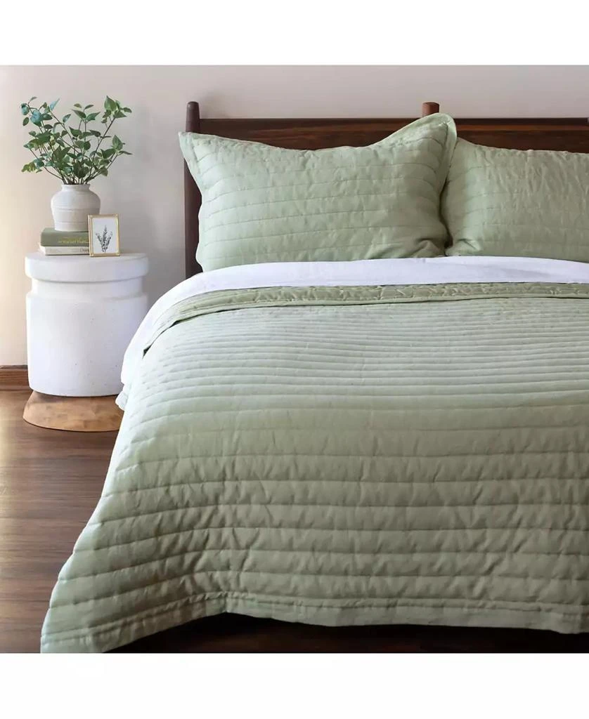 Bokser Home French Linen Channel Stitch Quilt 
Sham Set - King/Cal King