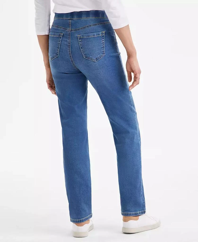 Macy
s Women
s Mid-Rise Straight Pull-On Jeans, Exclusively at Macy
s 4