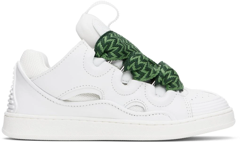 Lanvin Kids White Lace-Up Sneakers 1