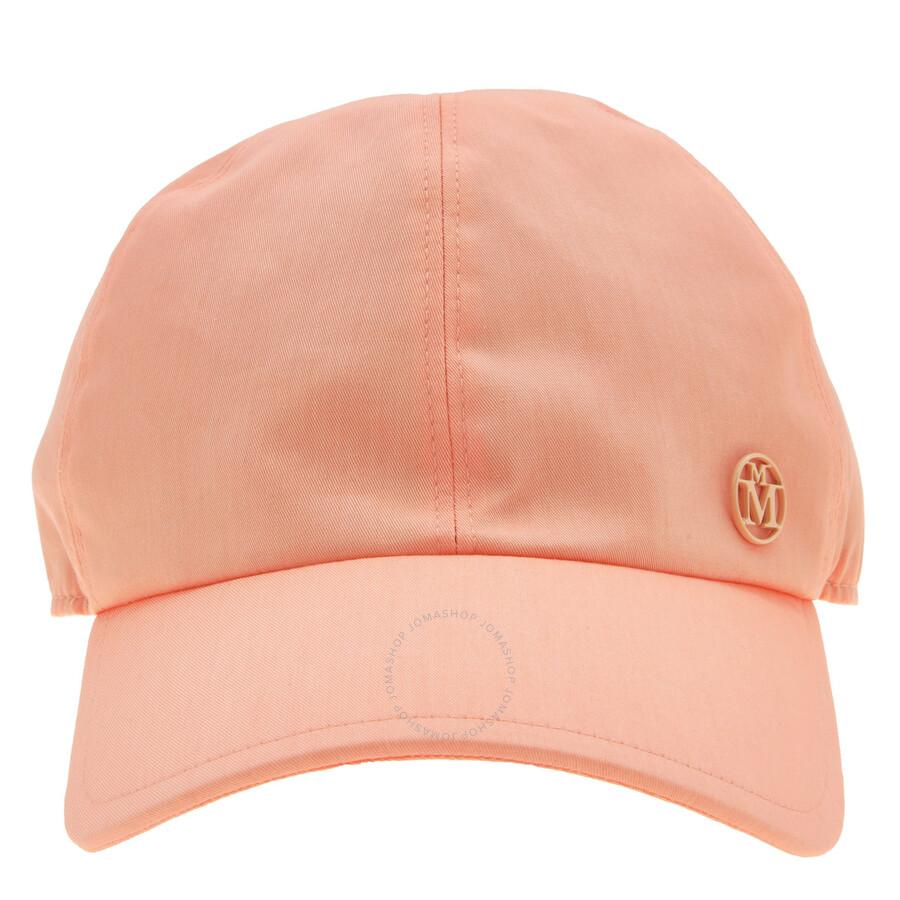 MAISON MICHEL Ladies Orange Tiger Cotton Cap