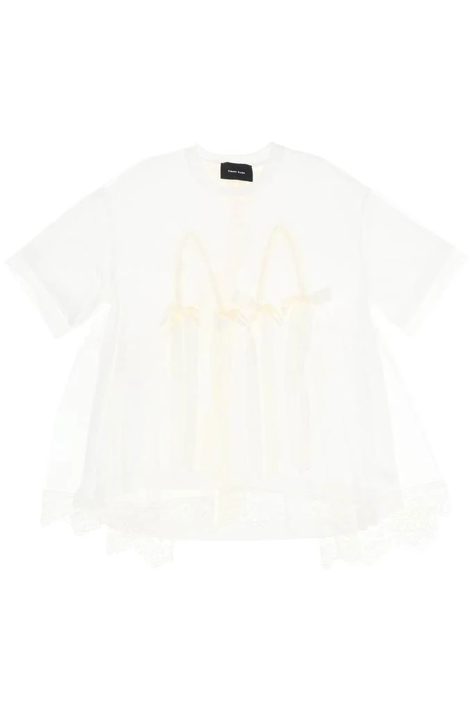 Simone Rocha Simone rocha tulle top with lace and bows 1