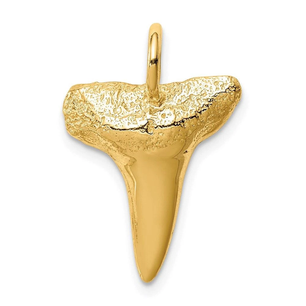 Diamond2Deal 14k Yellow Gold Shark Tooth Pendant 1