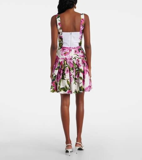 Dolce & Gabbana Floral cotton-blend bustier 3