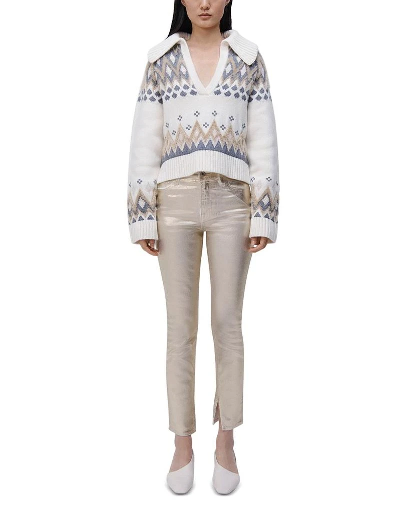 Jonathan Simkhai Jonathan Rae High Rise Ankle Skinny Jeans in Gold Foil 2
