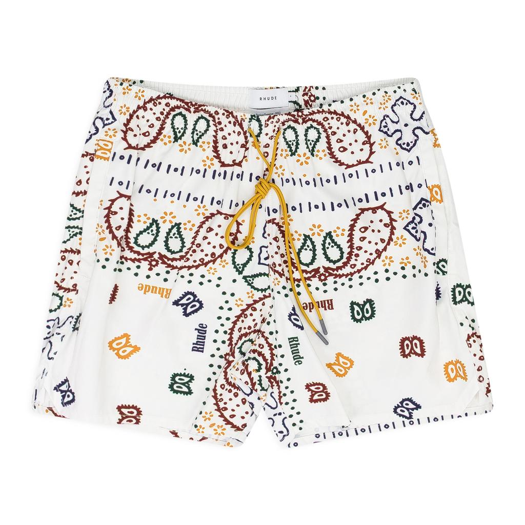 Rhude CREAM LOGO SWIM TRUNKS