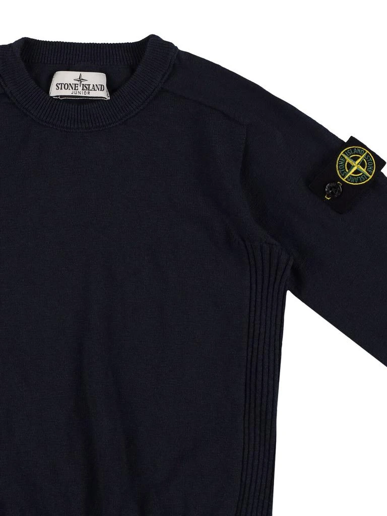 Stone Island Junior Cotton & Nylon Knit Sweater 1