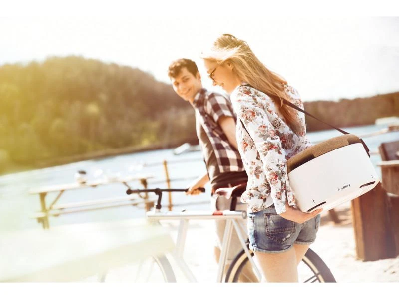 BergHOFF Leo Portable Tabletop Barbecue Grill with Heat Resistant Base White 5