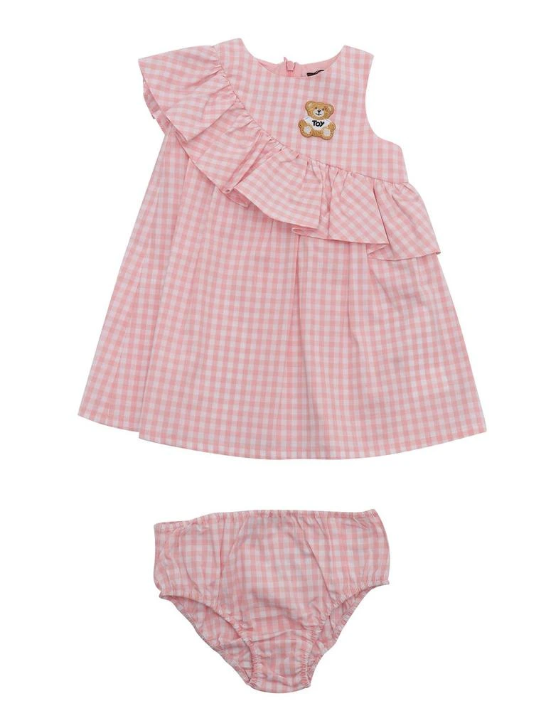 Moschino Moschino Kids Checked Ruffled Dress 1