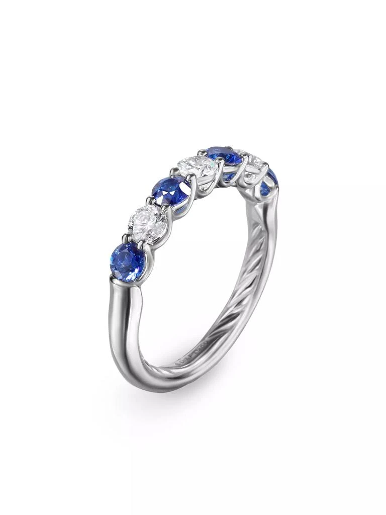 David Yurman DY Eden Partway Band Ring in Platinum 3