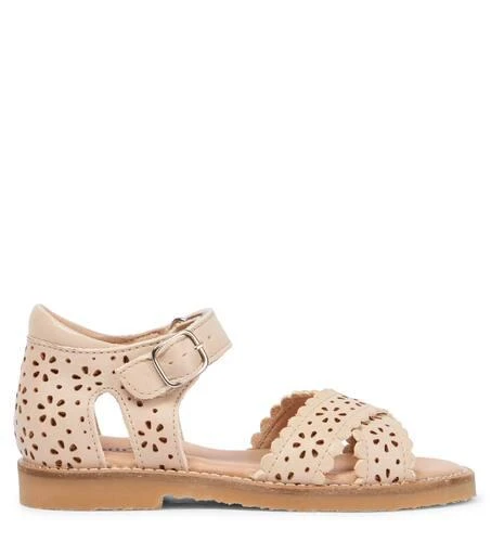 Petit Nord Scalloped leather sandals 4