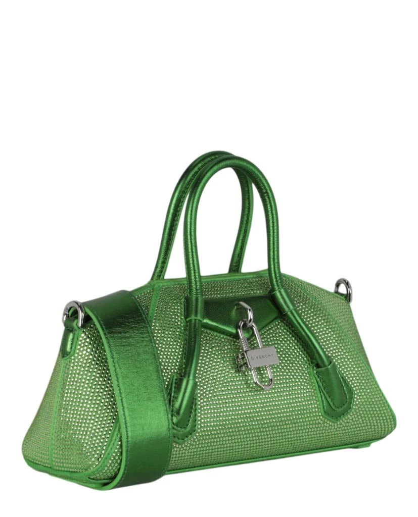 Givenchy Mini Antigona Stretch Top Handle Bag In Satin With Strass 2