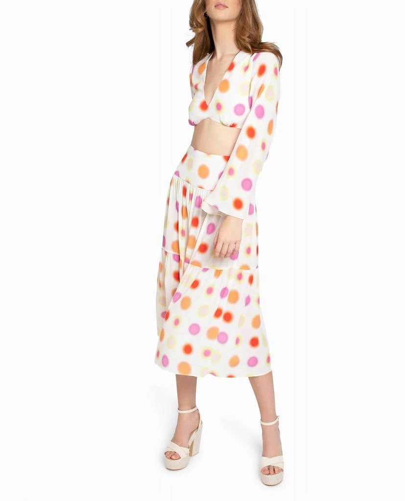 Nicole Miller Radiant Aura Silk Midi Skirt 1