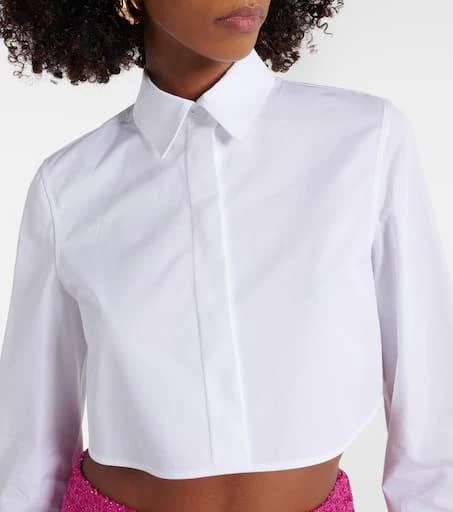 Valentino Cropped cotton poplin shirt 4