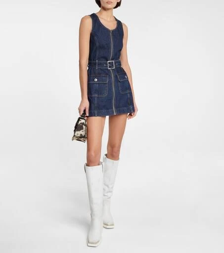 Re/Done Belted denim minidress 2