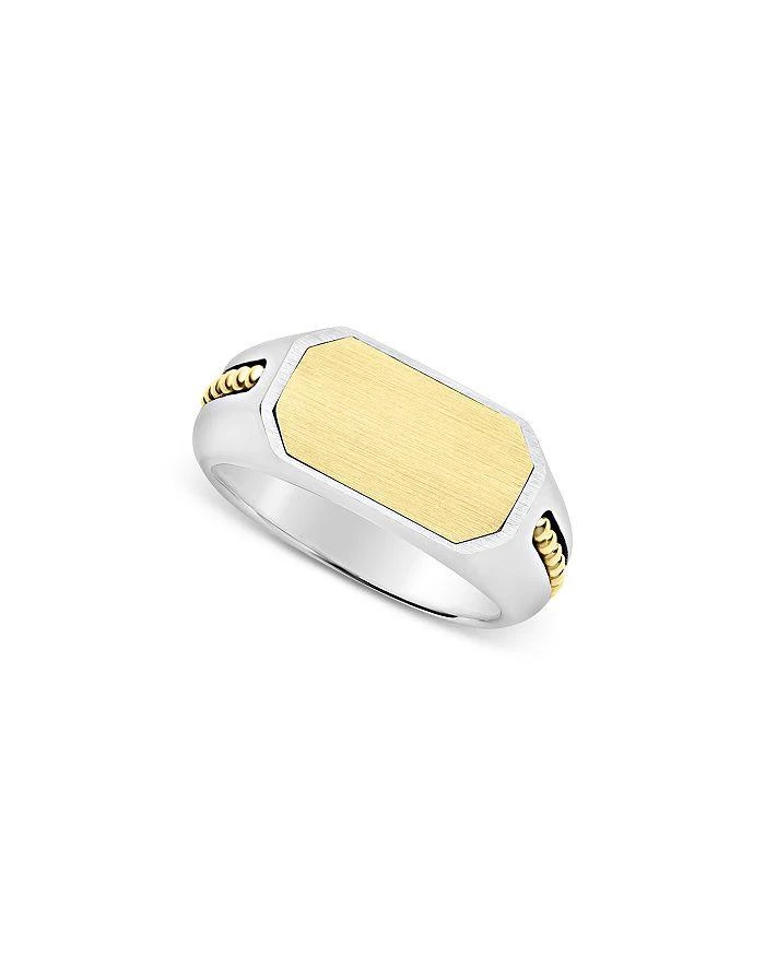 LAGOS Men
s 18K Yellow Gold
Sterling Silver Anthem Octagon Ring