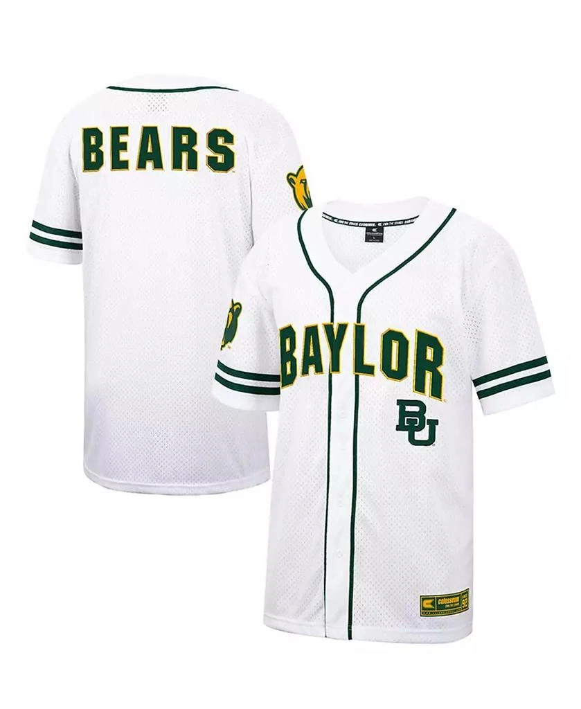 Colosseum Men
s White, Green Baylor Bears Free Spirited Baseball Jersey