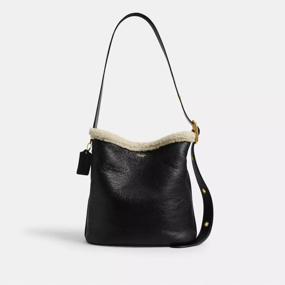 Coach Bleecker Bucket Bag In Shearling