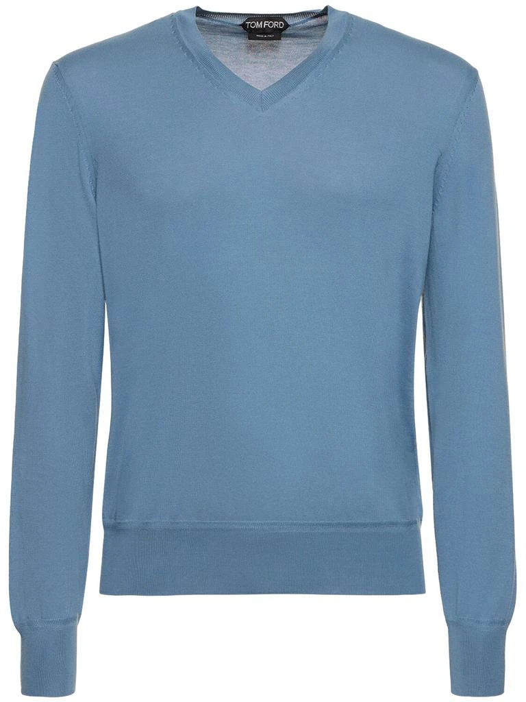 Tom Ford Superfine Cotton V Neck Sweater 1