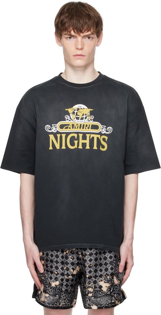 AMIRI Music Record Cotton Crewneck T-Shirt - T-Shirts - Free