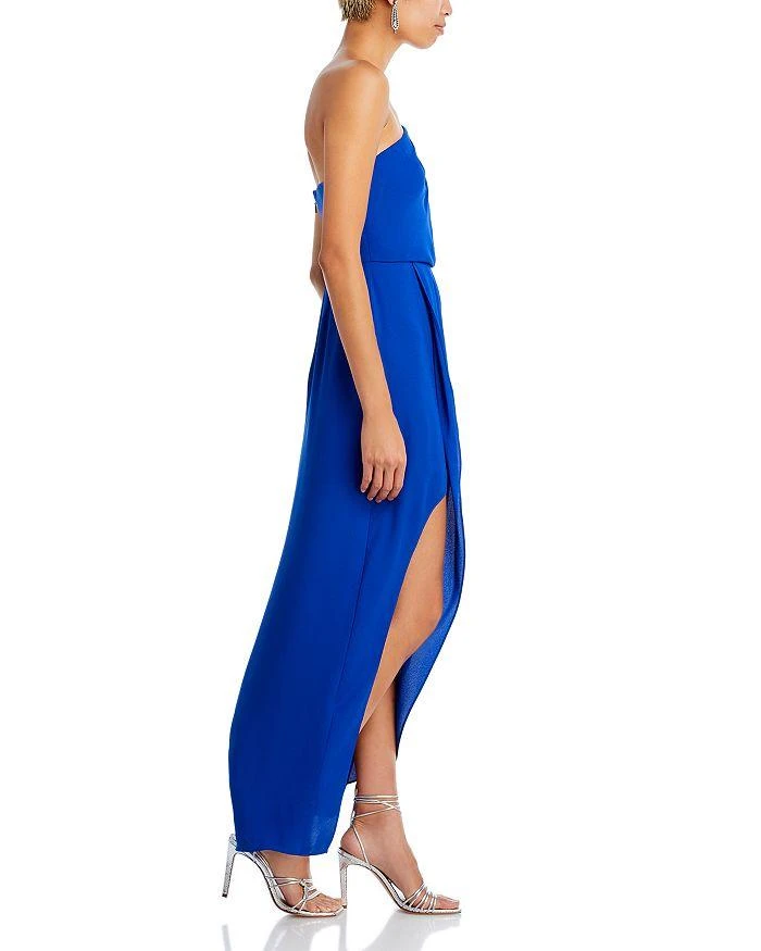 BCBG One Shoulder Faux Wrap Dress 4