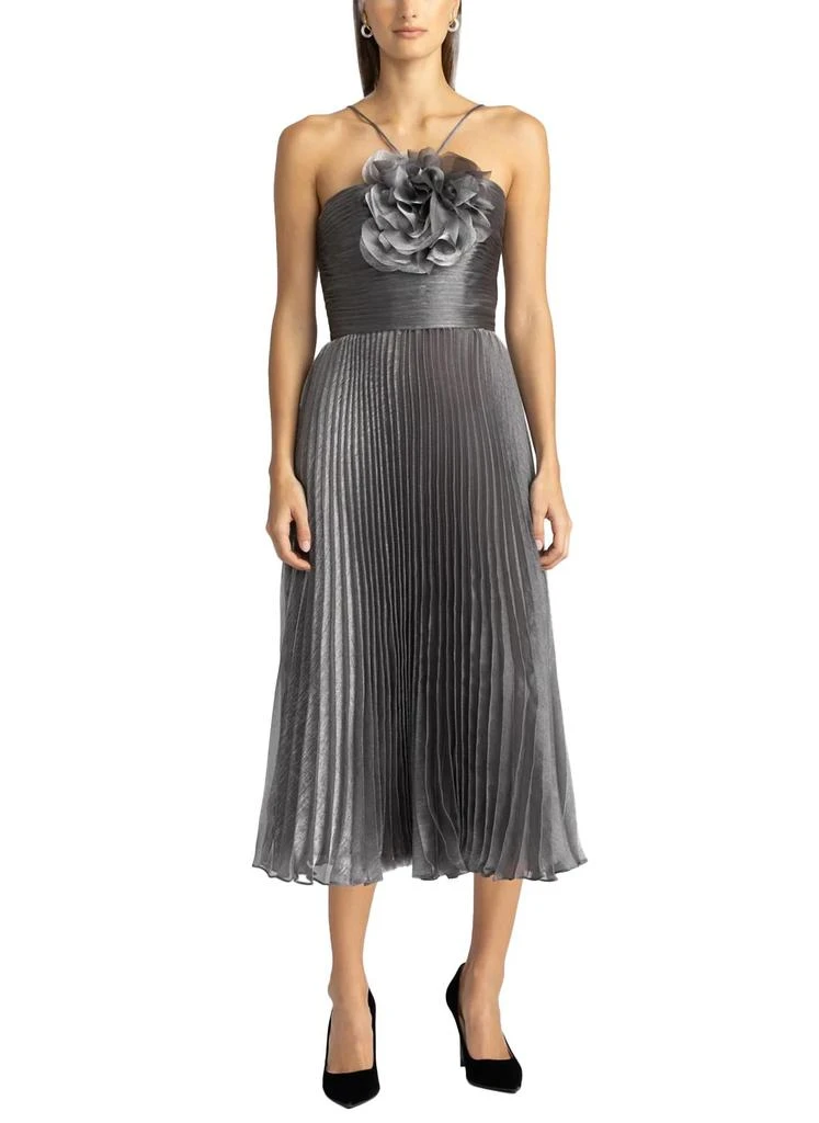 Zac Posen Zac Posen - Pleated Midi Dress with Flower 1