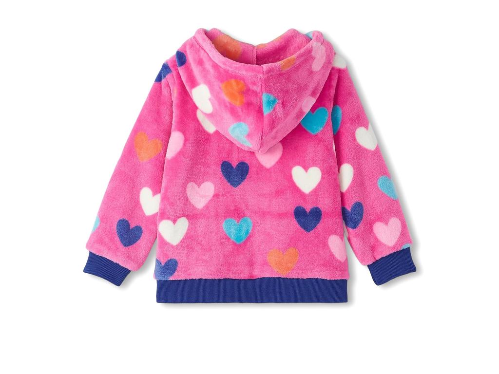 Hatley Hearts Fuzzy Fleece Zip-Up Hoodie (Toddler/Little Kid/Big Kid)