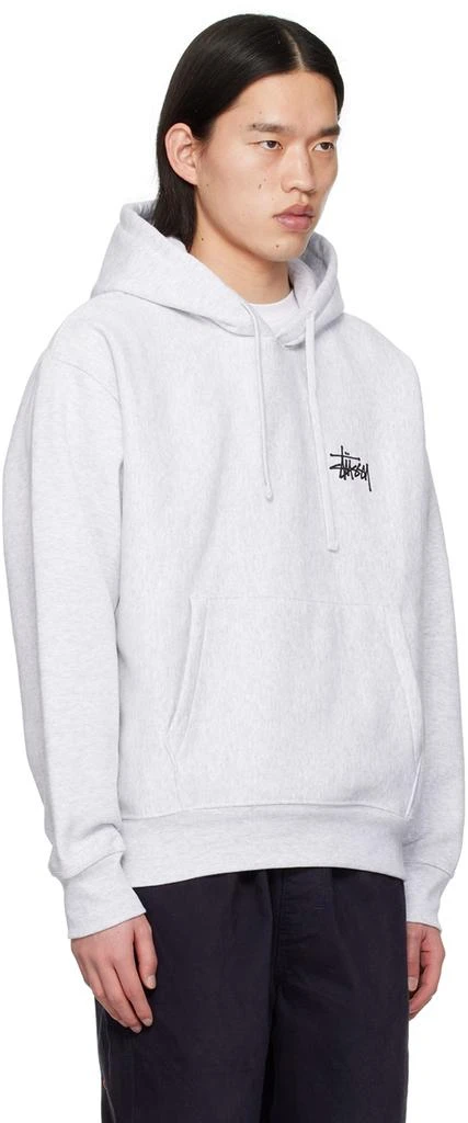 STUSSY Gray Basic Hoodie 2