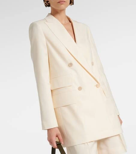 Max Mara Double-breasted virgin wool blazer 4