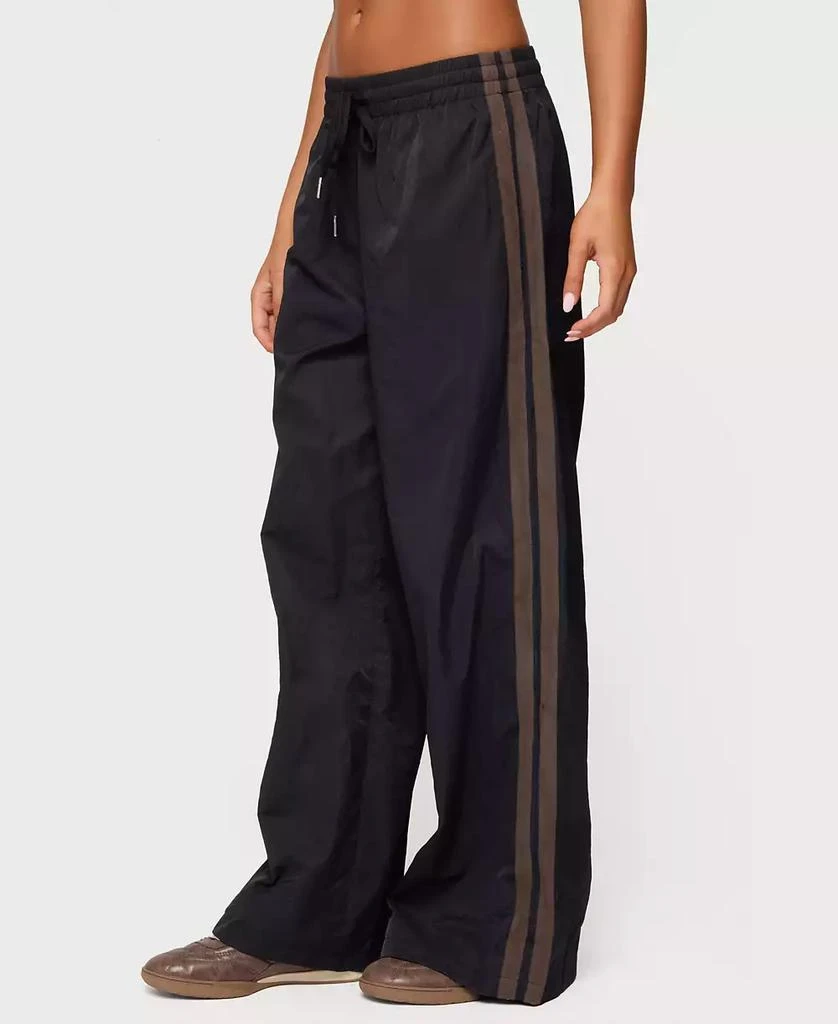 Edikted Womens Kieran Stripey Nylon Track Pants 4