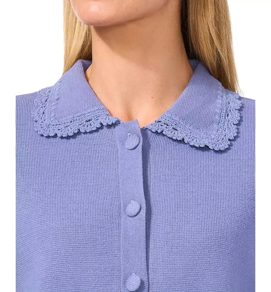 CeCe Women's Lace-Collar Button-Front Cardigan 3