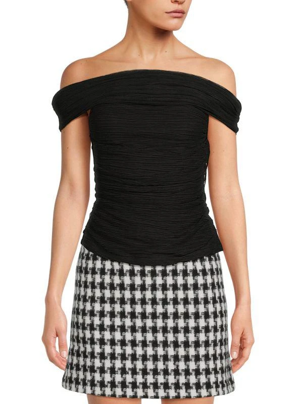 BCBG Ruched Off Shoulder Top 1