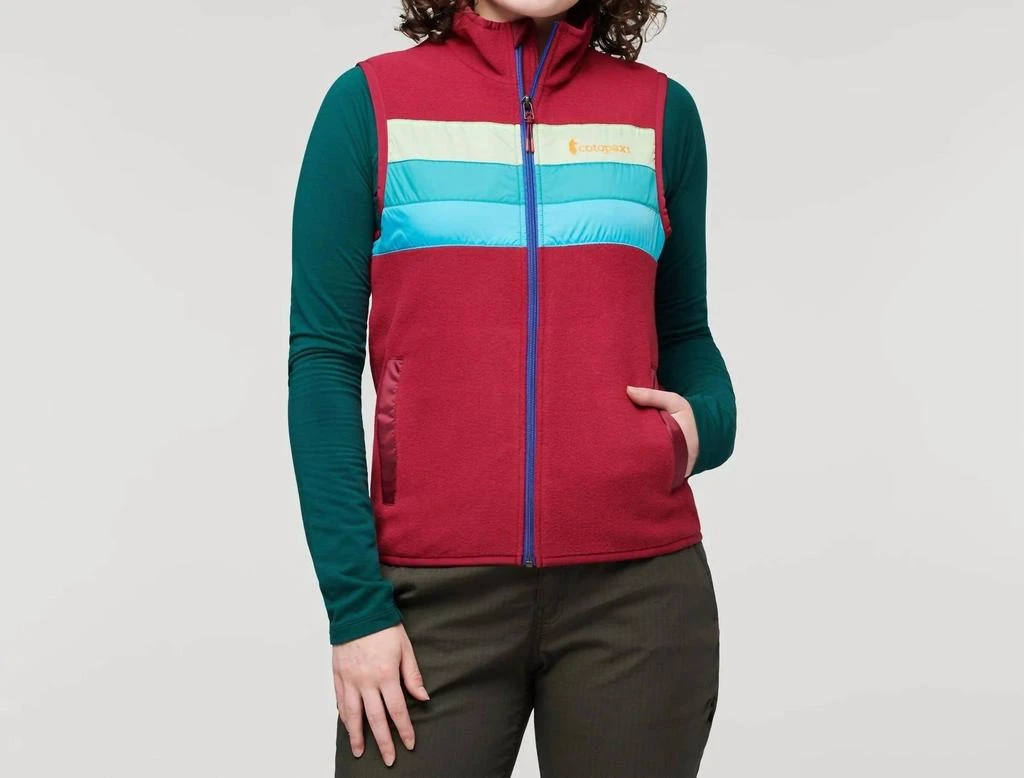 Cotopaxi Women's Teca Fleece Vest In Raspberry Fields 1