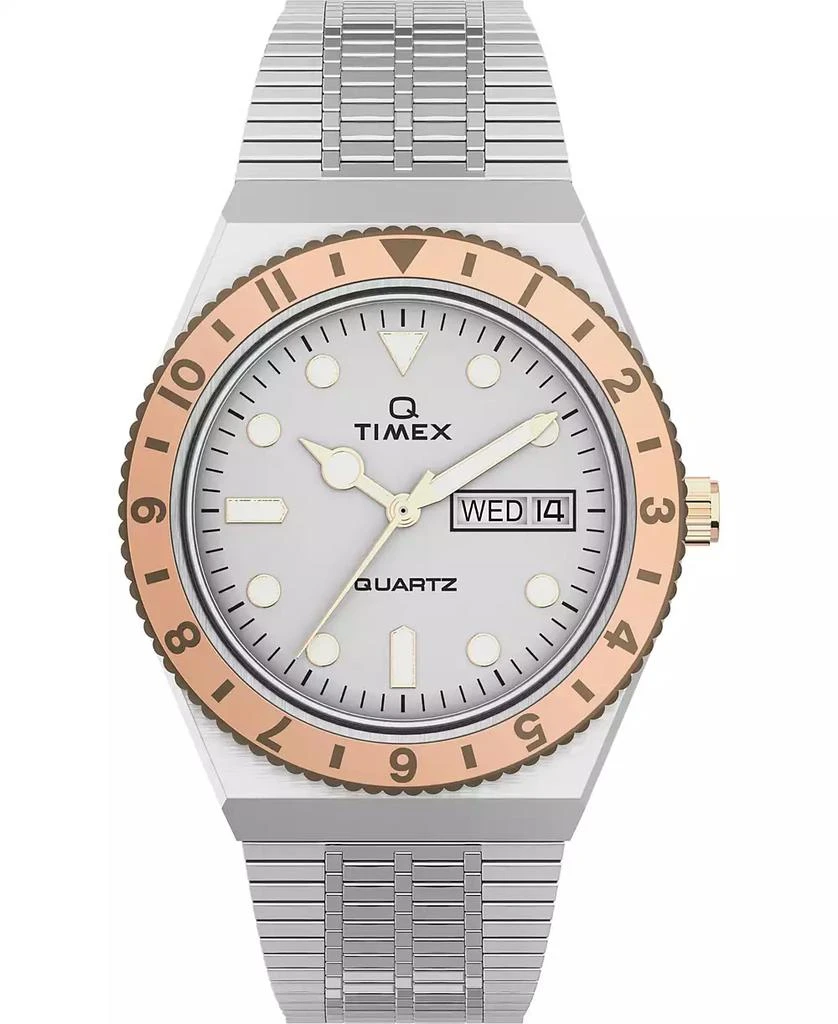 Timex Women's Q Silver-Tone Stainless Steel Bracelet Watch 36mm 1