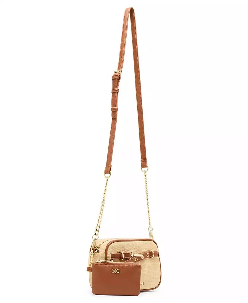Madden Girl Millies Straw Camera Mini Crossbody Bag 3