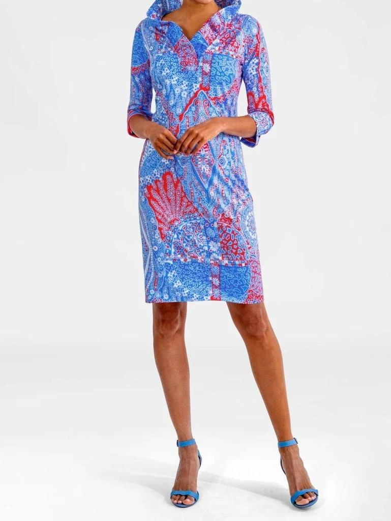 Gretchen Scott - Ruffleneck 3/4 Sleeve Dress  On Sale Now with Up to 32%  Off | Discover Exclusive Deals & Savings at BeyondStyle  Authentic GRETCHEN  SCOTT women > dresses >