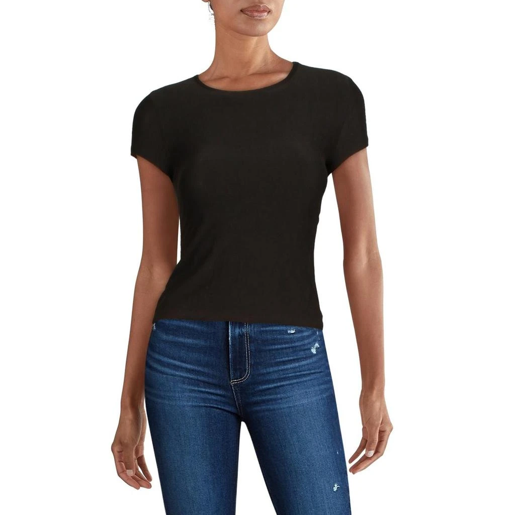 Planet Gold Juniors Womens Crewneck Short Sleeve T-Shirt 1