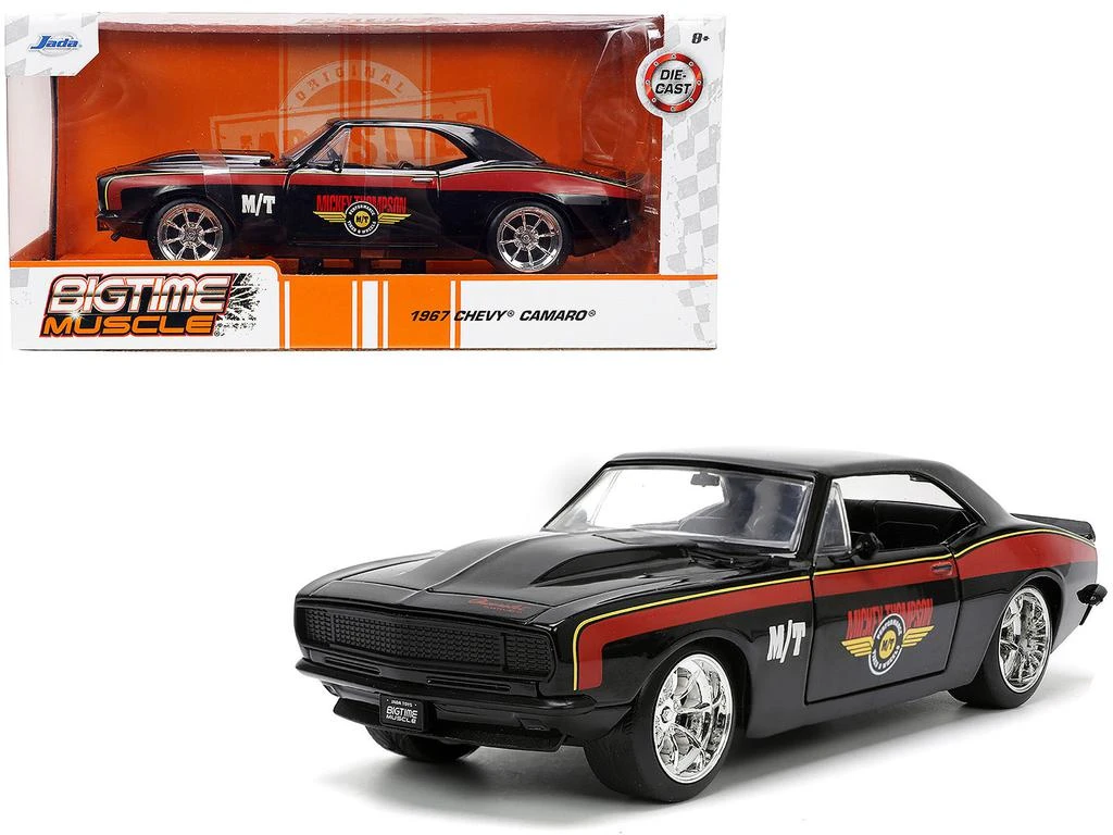 Jada 1967 Chevrolet Camaro "Mickey Thompson" Black with Red and Yellow Stripes "Bigtime Muscle" Series 1/24 Diecast Model Car by 5